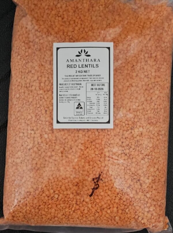 Amanthara Red Lentils (Dhal) 2Kg